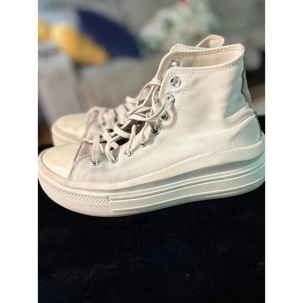 Converse Chuck Taylor AllStar Move Platform High Top Cream Pink A03722C Womens 8